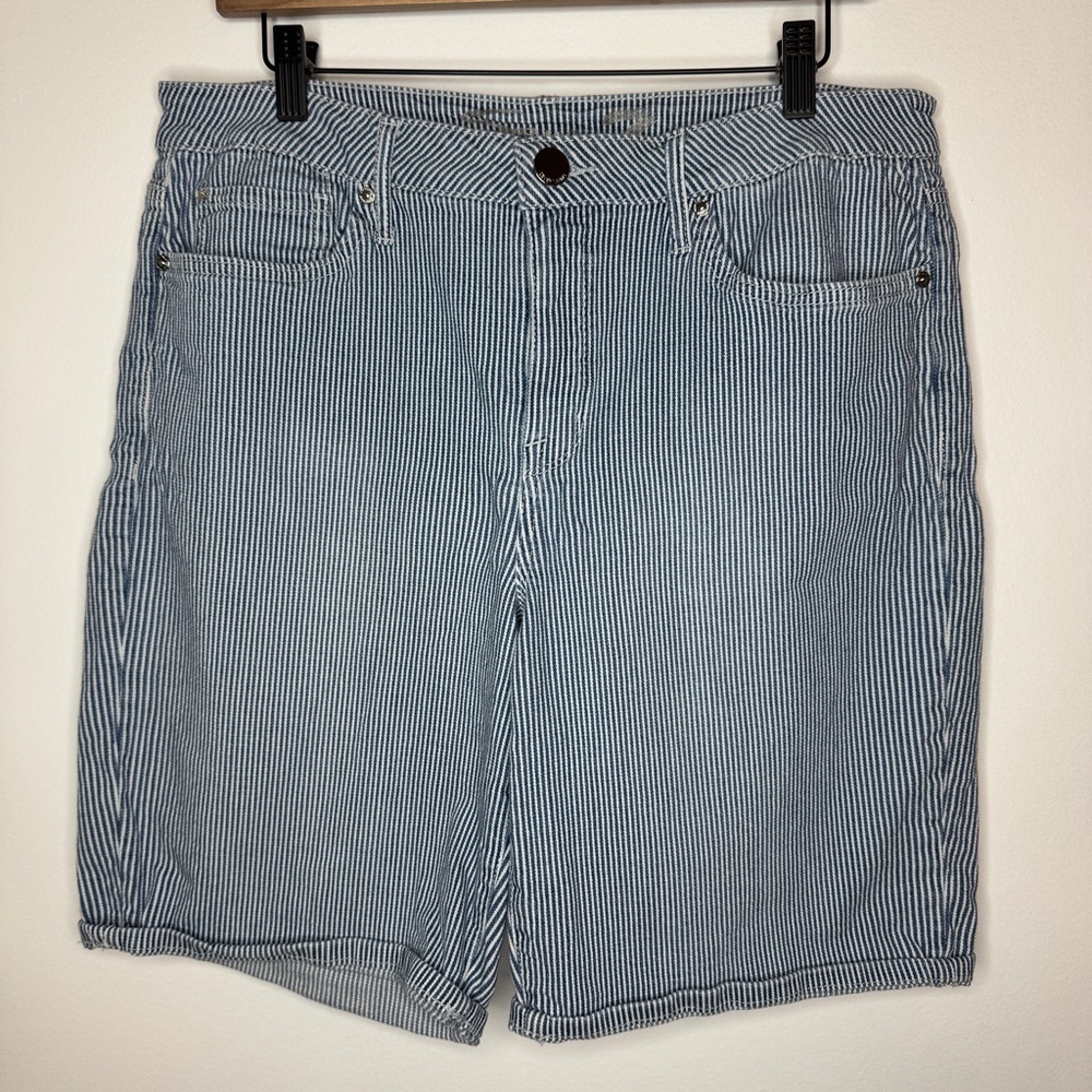 Seven7 Blue Striped Shorts